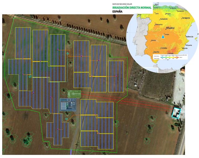 Localización y extensión del terreno para la PSFV-H2 en Ciudad Real.